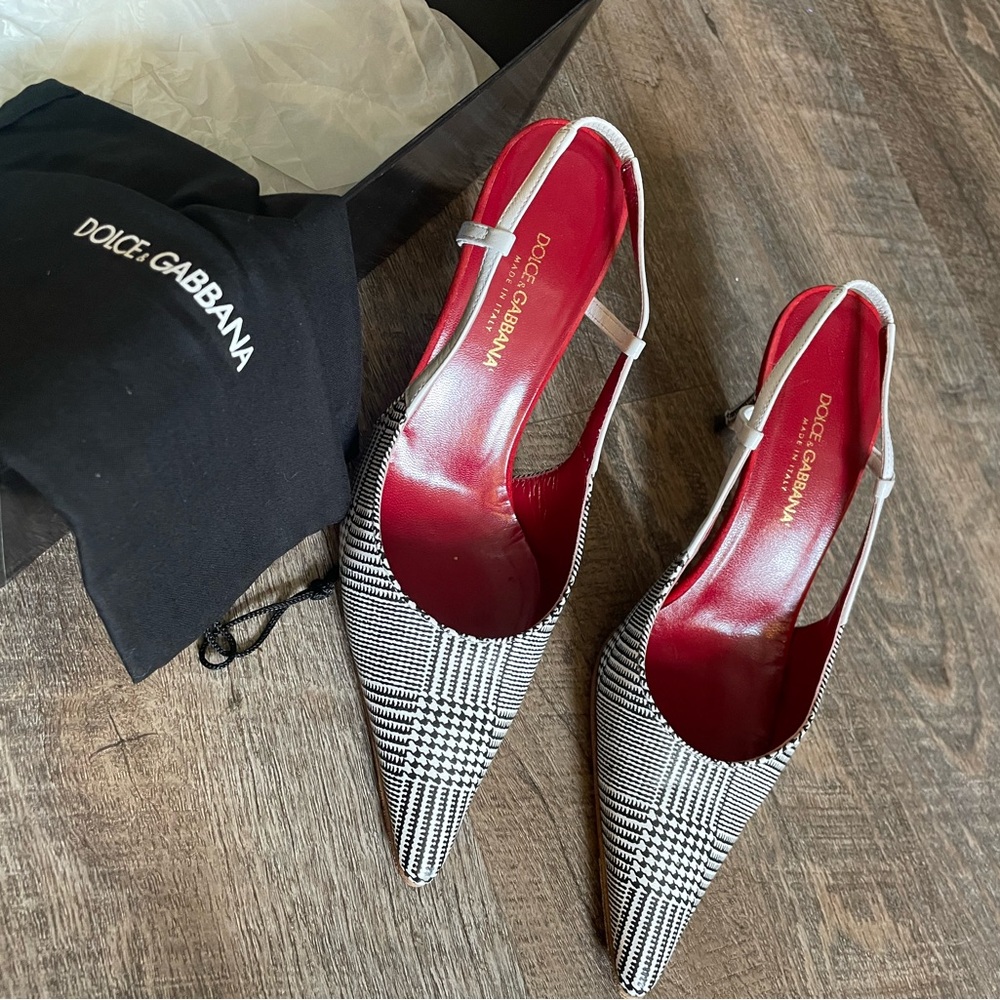 Dolce&Gabbana black and white heel | size 6.5